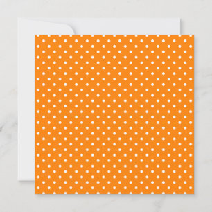 Orange und White Polka Dots Blank Einladung