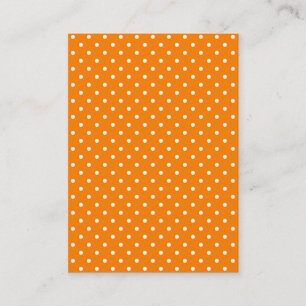 Orange und White Polka Dots Visitenkarte