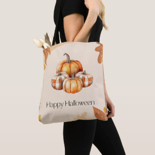 Orange und White Pumpkins Kariert Brown Halloween