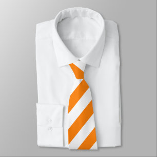 Orange und White Stripe Necktie Krawatte