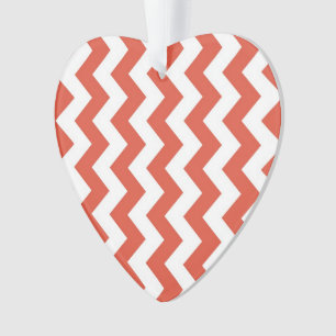 Orange und White Zigzag Ornament