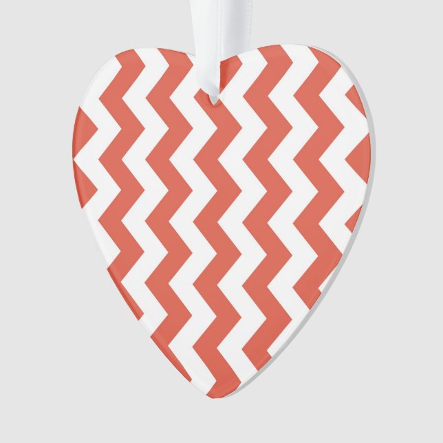 Orange und White Zigzag Ornament (Vorderseite)
