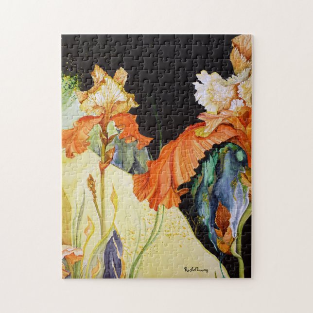 Orange und Yellow Iris Jigsaw Puzzle (Vertikal)