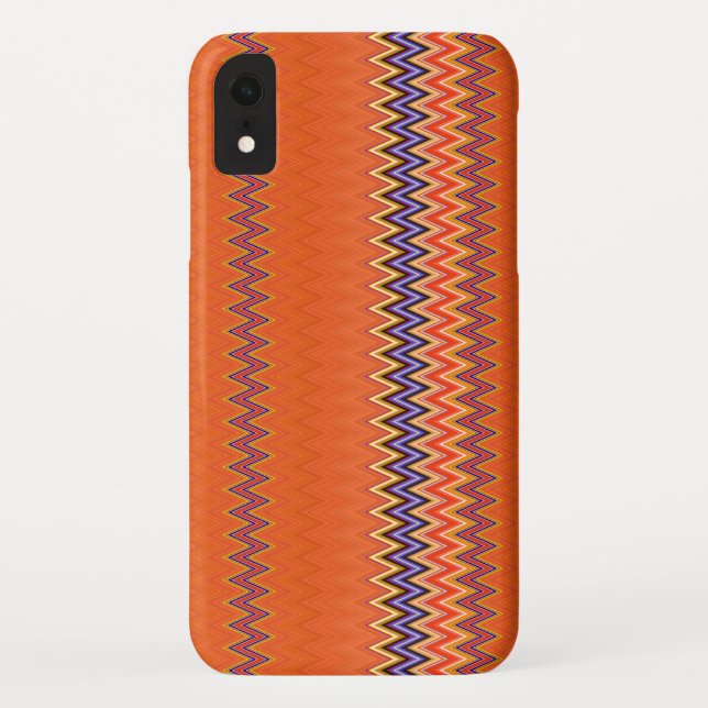 Orange und Zigzag Case-Mate iPhone Hülle (Rückseite)