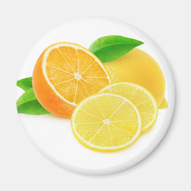 Orange und Zitrone Magnet (Vorne)