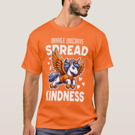 Orange Unicorn Spread Kindness T-Shirt