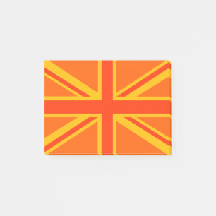 Orange Union Jack britische Flagge Dekor Post-it Klebezettel