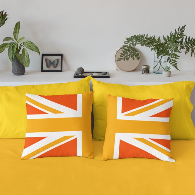 Orange Union Jack Half Kissen (Cool)