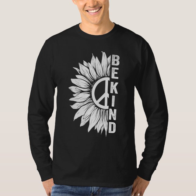 Orange Unity Day Anti Bullying Be Kind Sunflower P T-Shirt (Vorderseite)