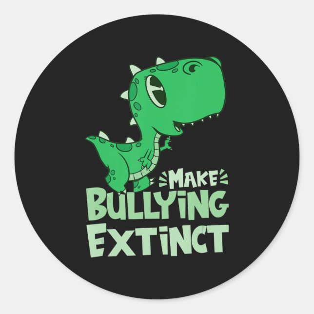 Orange Unity Day Anti Bullying Make Bullying Exti Runder Aufkleber (Vorderseite)