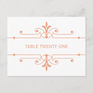 Orange v2 Extravagante Ornamentale Tischnummer Pos