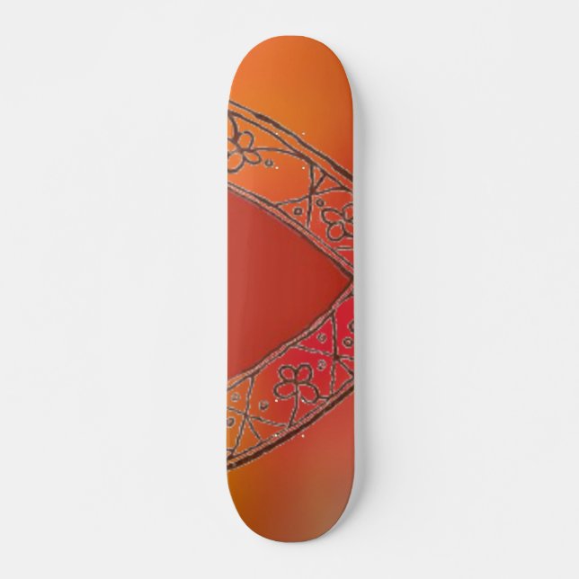 Orange V Skateboard (Vorne)