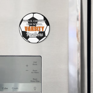 Orange Varsity-Fußballmannschaft Benutzerdefiniert Magnet