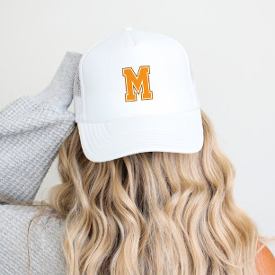 Orange Varsity Monogram Truckerkappe