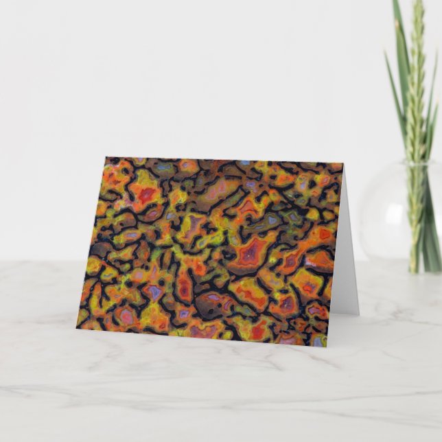 Orange-versteinerte Dinosaurier-Knochen Karte (Vorderseite)