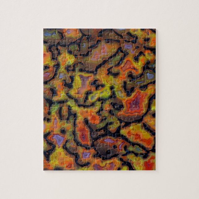 Orange-versteinerte Dinosaurier-Knochen Puzzle (Vertikal)