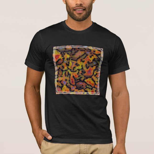 Orange-versteinerte Dinosaurier-Knochen T-Shirt (Vorderseite)
