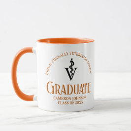 Orange Veterinary School Abschluss Custom Tasse