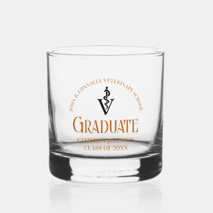 Orange Veterinary School Abschluss Custom Whiskyglas
