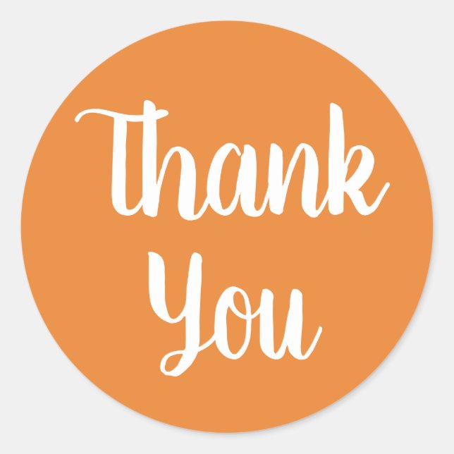 Orange Vielen Dank Herbst Herbst Halloween Hochzei Runder Aufkleber (Vorderseite)