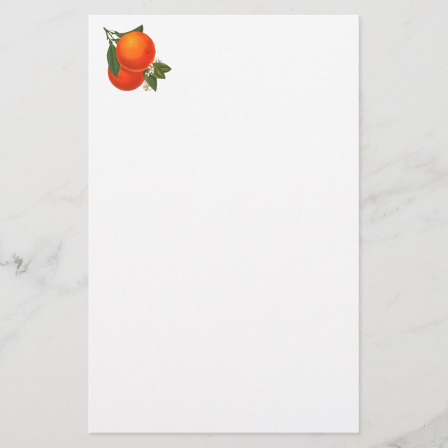 Orange Vintag Crate Art Briefpapier (Vorderseite)