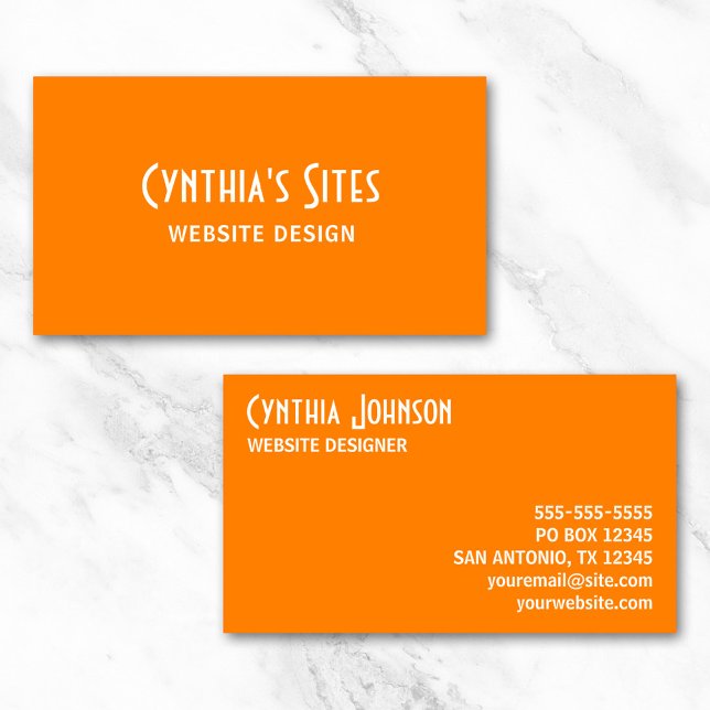 Orange Visitenkarte (Orange Business Card)
