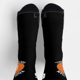 Orange Volleyball Benutzerdefinierter Teamname und Socken