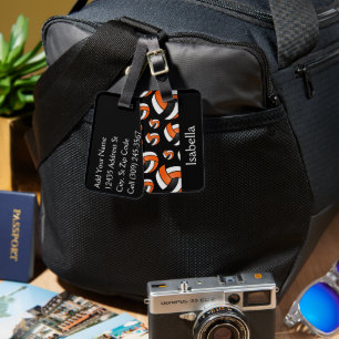 Orange Volleyball Sportart Gepäckanhänger