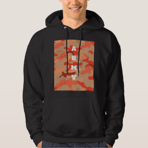 Orange Wald Camouflage Hoodie