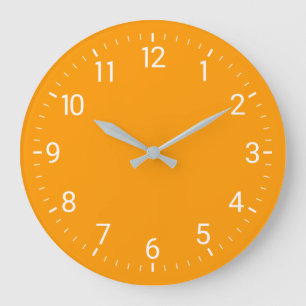Orange Wall Clock Große Wanduhr
