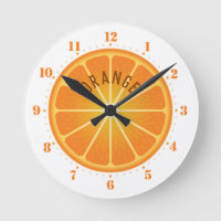 Orange Wall Clock