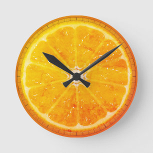 Orange Wall Clock Runde Wanduhr