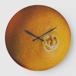Orange Wanduhr