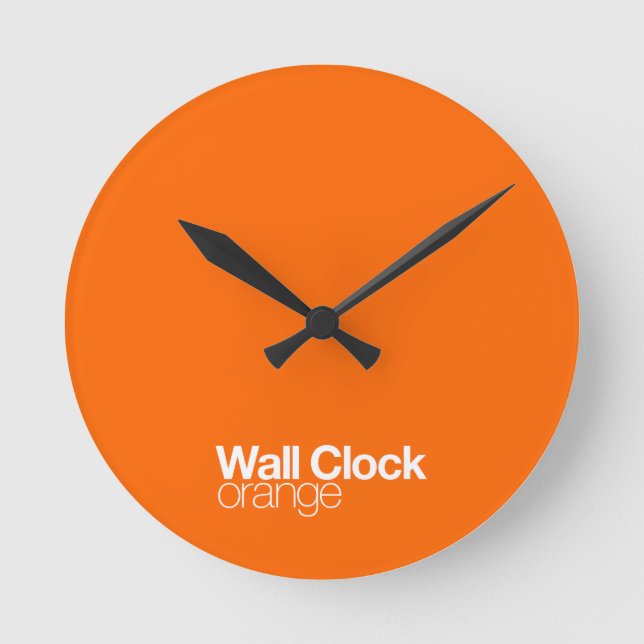 Orange Wanduhr (Vorderseite)
