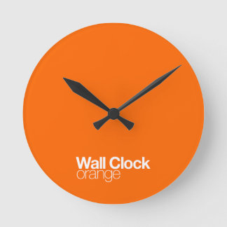 Orange Wanduhr