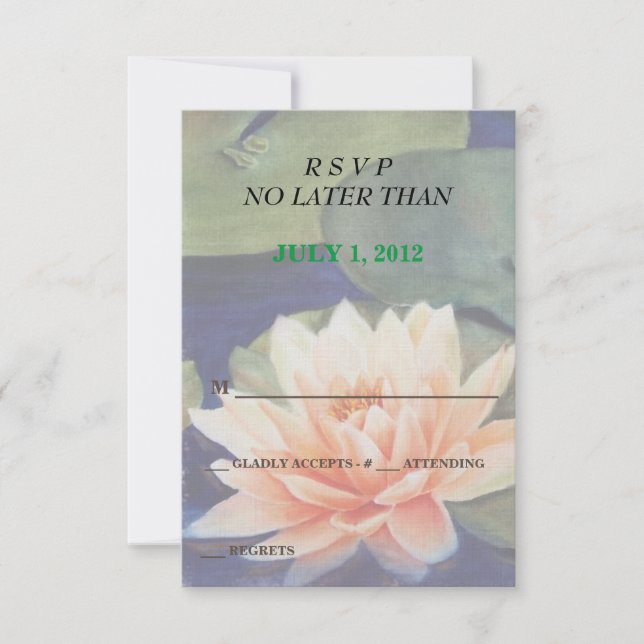 ORANGE WASSER LILY CUSTOMIZABLE RSVP CARDS (Vorderseite)