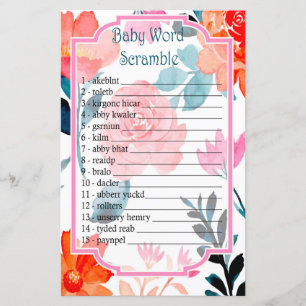 Orange Watercolor Blume Kinderspiel