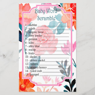 Orange Watercolor Blume Kinderspiel