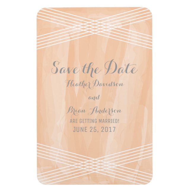 Orange Watercolor Deko Save the Date Magnet (Vertikal)