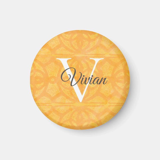 Orange Watercolor Magnet (Vorne)