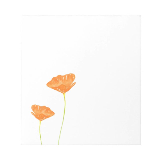 Orange Watercolor Notizblock (Vorderseite)