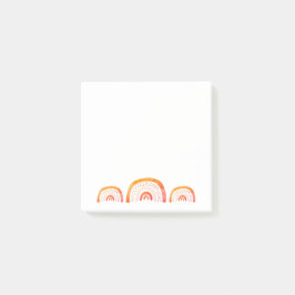 Orange Watercolor Rainbow Post-it Klebezettel