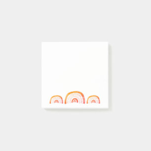Orange Watercolor Rainbow Post-it Klebezettel