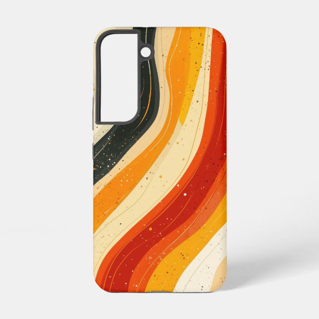 Orange Wave Rush Phone Case Samsung Galaxy Hülle (Rückseite)