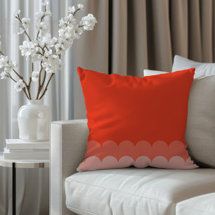 Orange Wave Simple Print Kissen