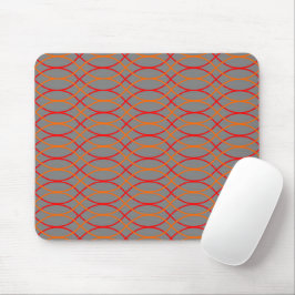 Orange Waves Mousepad