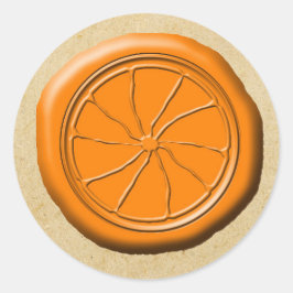 Orange Wax Siegel OFMD Slip Design Sticker