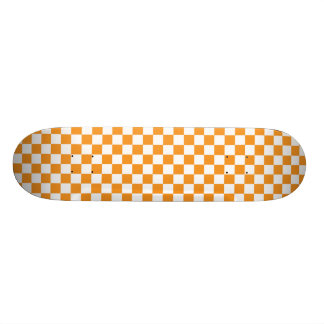 Orange-weißes Schachbrett-Skateboard Skateboard