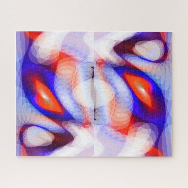 Orange Weihnachtslichtkunst Puzzle (Horizontal)