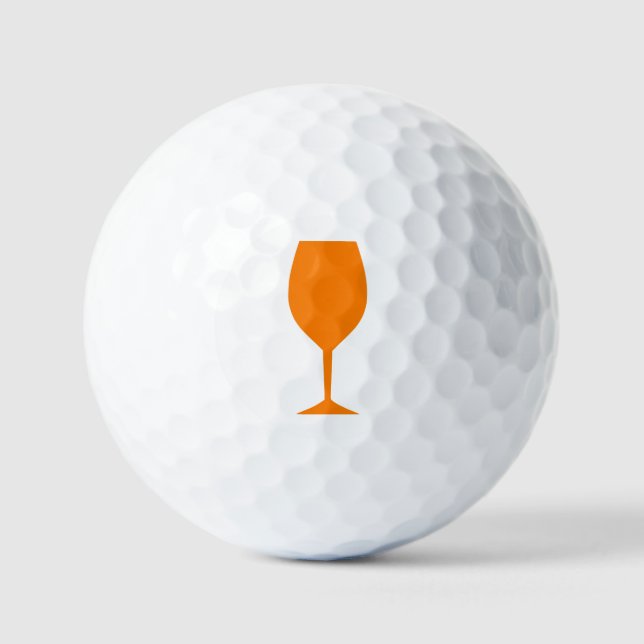 Orange Weinglas Golfball (Vorderseite)